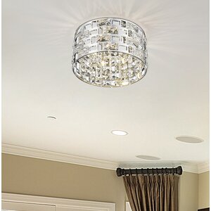 Brunon 4 - Light 12.25" Chandelier Style Drum Flush Mount