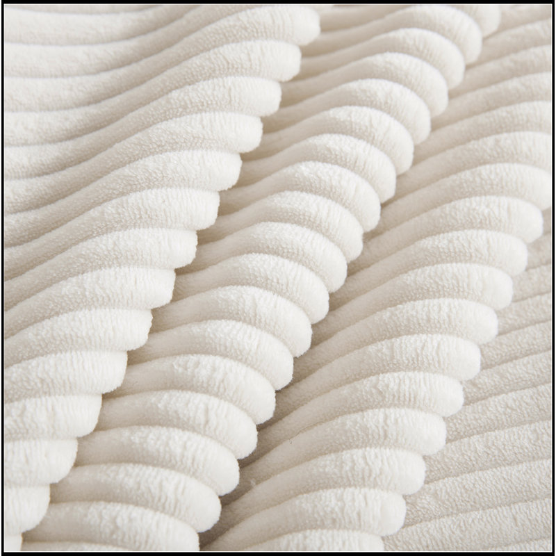 Versatile Corduroy Fabric Ottomans For Customizable Sofa Combinations And Ultimate Comfort, Beige