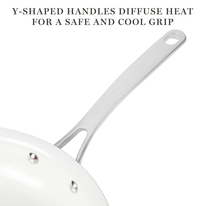 Red 10-Piece Aluminum Ceramic Nonstick Cookware Set
