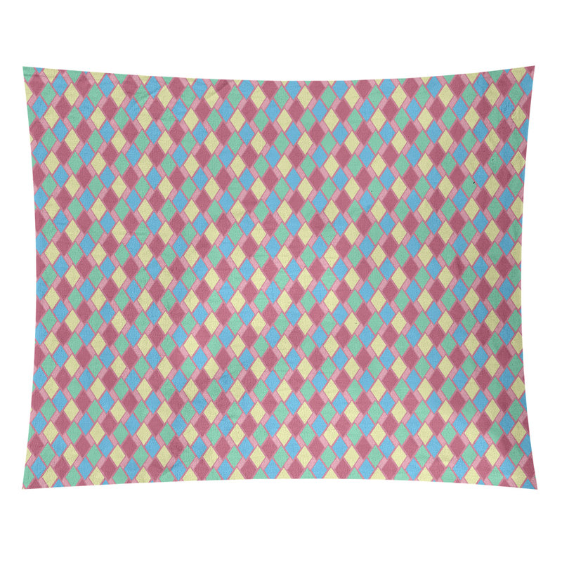 Tapisserie elizabeth rétro en losanges rétro katelyn Avicia, Intérieur / extérieur, H 60,5 po x l 81,5 po