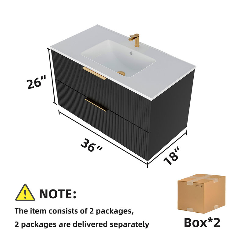 090 Cabinet Black, 36"