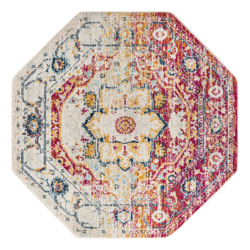 Hagberg Oriental Indoor Rug, Octagon 7'10" x 7'10"