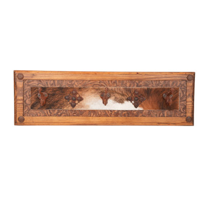 Leflore Solid Wood Iron 3 - Hook Wall Mounted Coat Rack