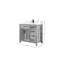Meuble-lavabo simple 36 po avec plateau en marbre Malibu Mango