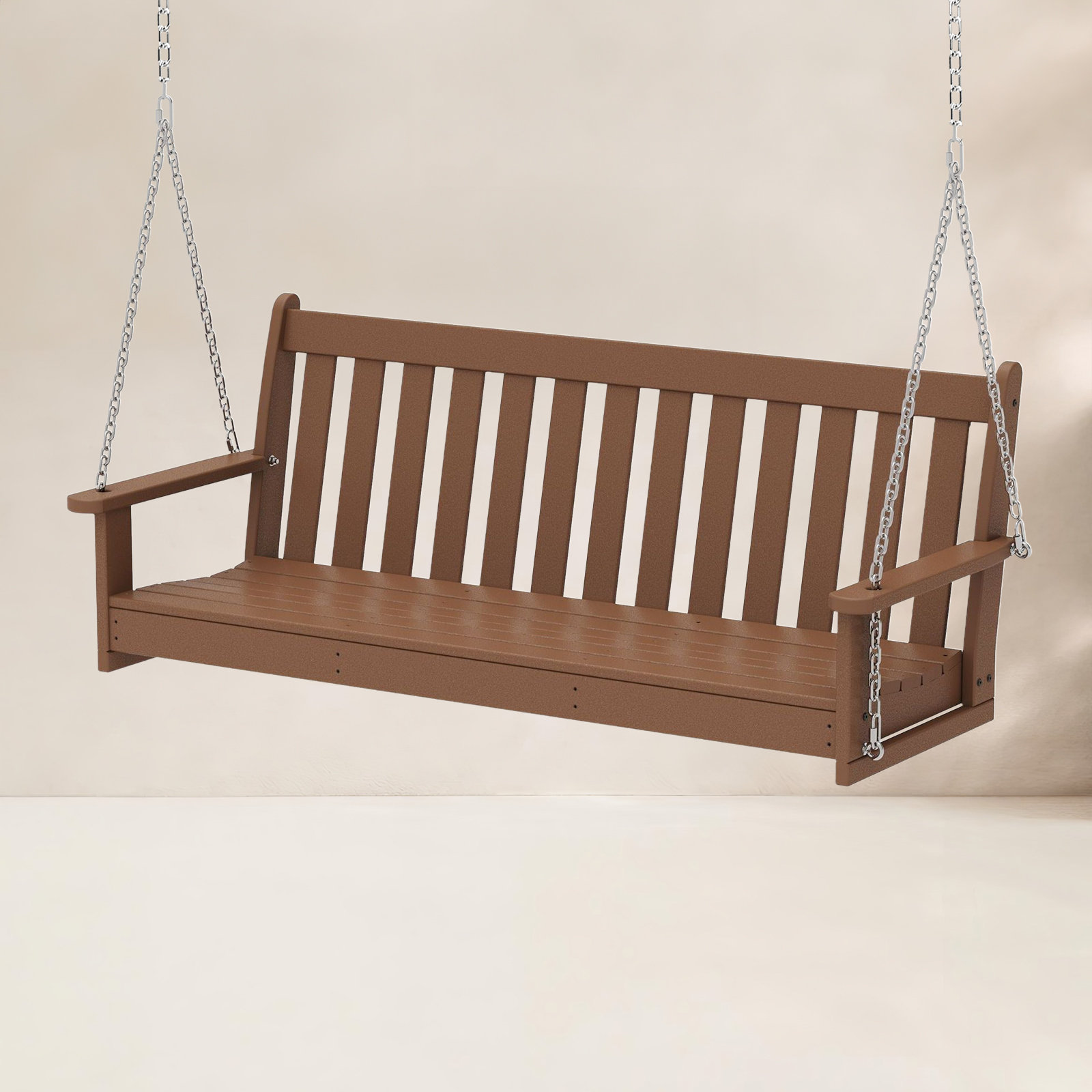 POLYWOOD® Vineyard Porch Swing, Teak