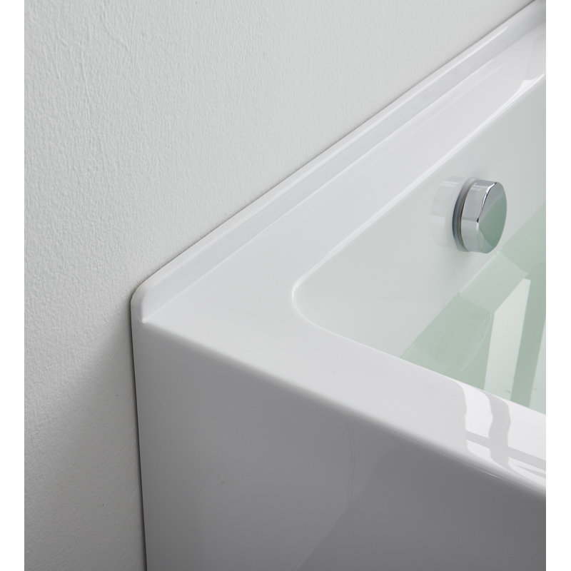 ANDVIN 60'' x 32'' Alcove/Tile In Soaking Acrylic Bathtub, Left