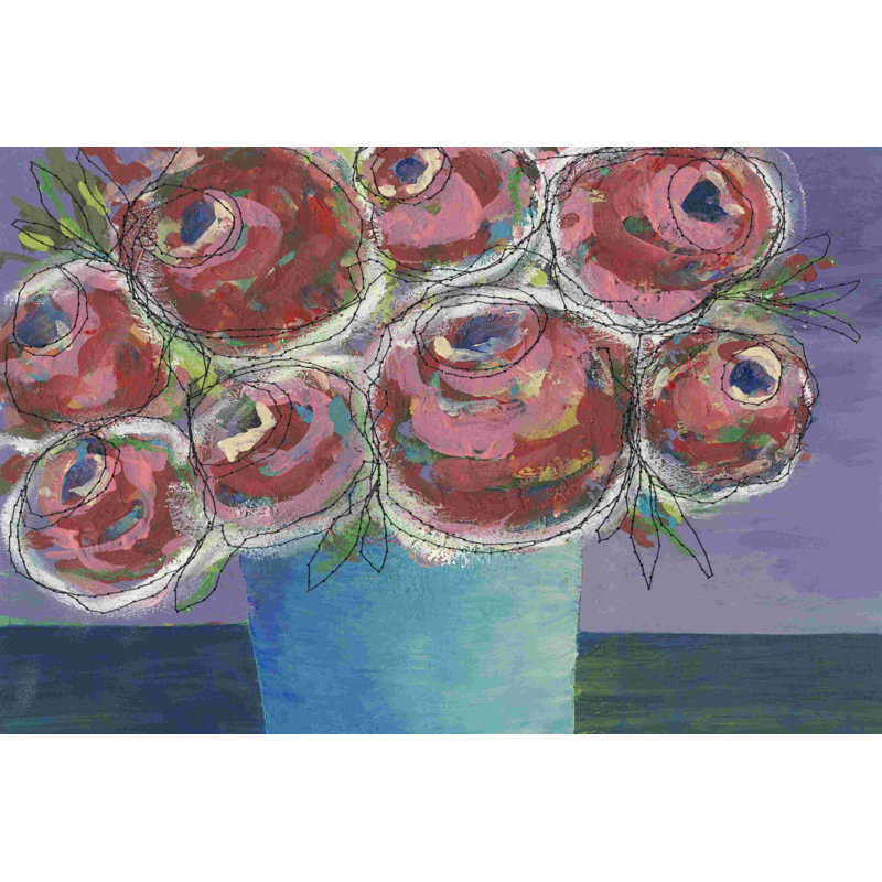 Fleurs de bonbon I, H 20 po x l 30 po
