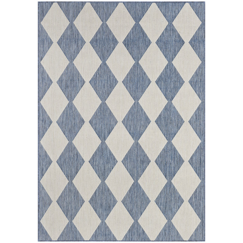 Positano Indoor/Outdoor Area Rug, Rectangle 4' x 6', Blue