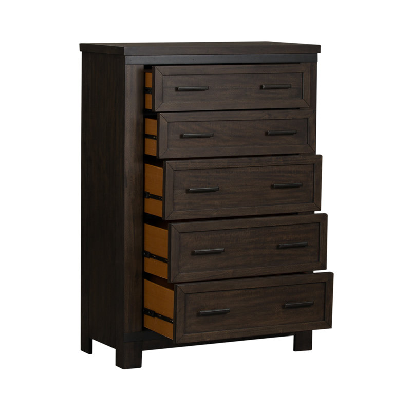 Ensemble de lit, commode et miroir, chambre à coucher avec commode Lexee, Grand lit