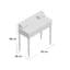 Romantik 95cm W Rectangle Writing Desk