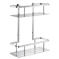 53418 - Chrome wavy shower caddy