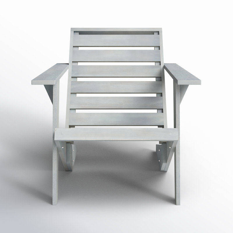 Ursa Acacia Outdoor Adirondack Chair, Ash Gray