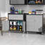 Armoire de rangement robuste en métal avec roulettes - Organisateur robuste pour le garage, le bureau et la maison, capacité de charge élevée