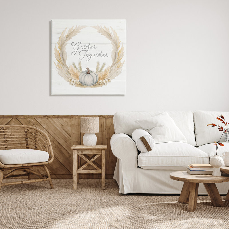 Gather Together Family Sentiment, Toile tendue, H 30 po x l 30 po x P 1,5 po