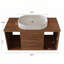 Meuble-lavabo mural 39,4 po avec céramique ovale