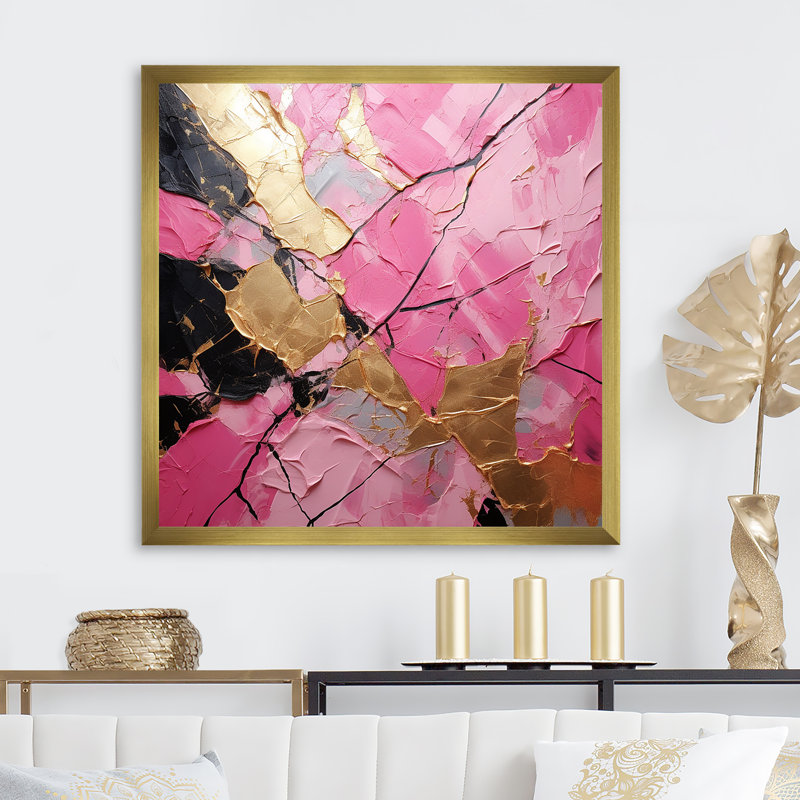 Art mural sur toile Minimalisme, Cadre doré simple, H 30 po x l 30 po x P 1 po