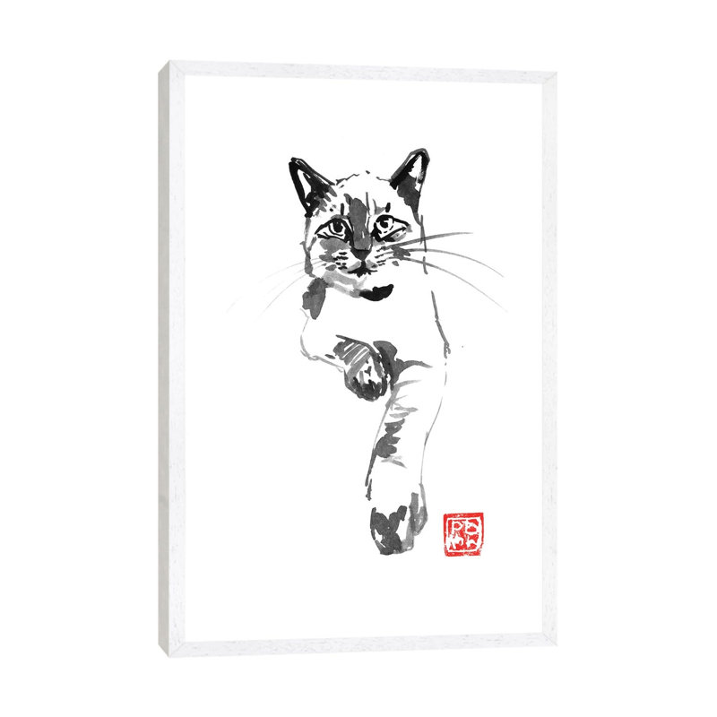 On The Bed by Péchane - Print on Canvas, White Framed, 101.6 cm H x 66.04 cm W