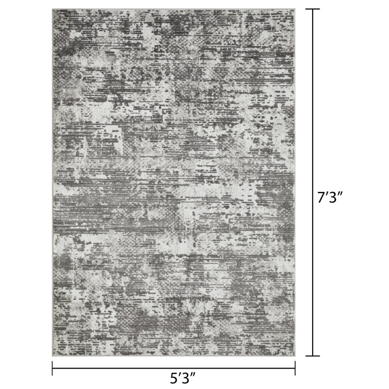 Sharitta Abstract Indoor Rug, Rectangle 5'3" x 7'3"