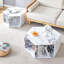 White Hexagonal Coffee Table , Elegant Decals, Convenient Storage, Easy Assembly Guidance Modern Collection, Made, Spacious Maintenance Tips