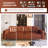 Elysiuma 3-In-1 Faux Leather Pull Out Sofa Bed,92.1" Convertible Sleeper Sofa With Square Arms-2087633455