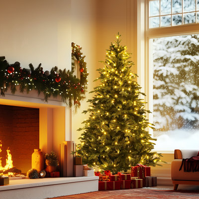 6ft Lighted Artificial Spruce Christmas Tree