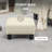 Ottoman Foot Rest, Small Foot Stool with Linen Fabric Upholstery and Plastic Legs, Cube Ottoman for Living Room-31207533