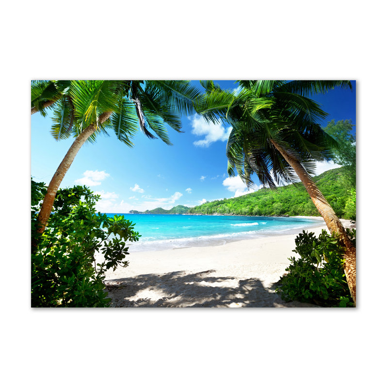 Seychelles Beach - Wrapped Canvas Print
