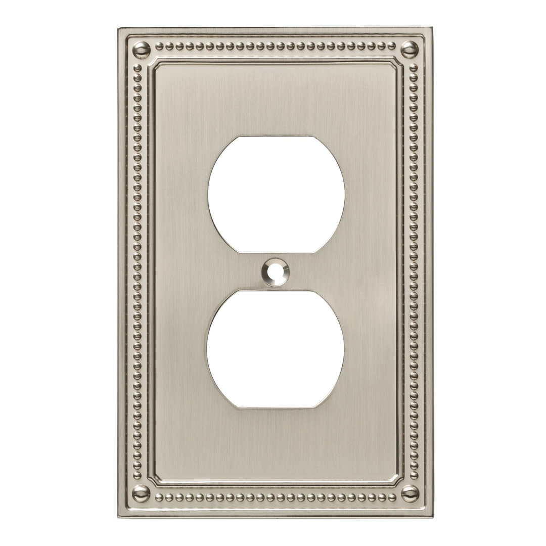 Classic Beaded 1-Gang Duplex Outlet Wall Plate Franklin Brass 