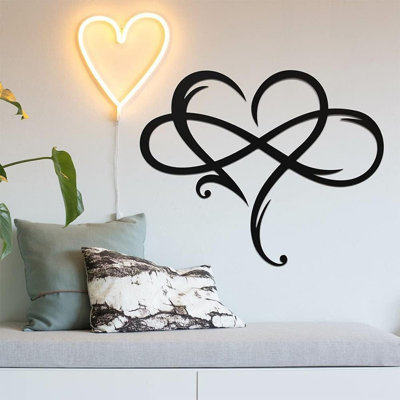 Infinity Heart, décoration murale unique en métal Infinity