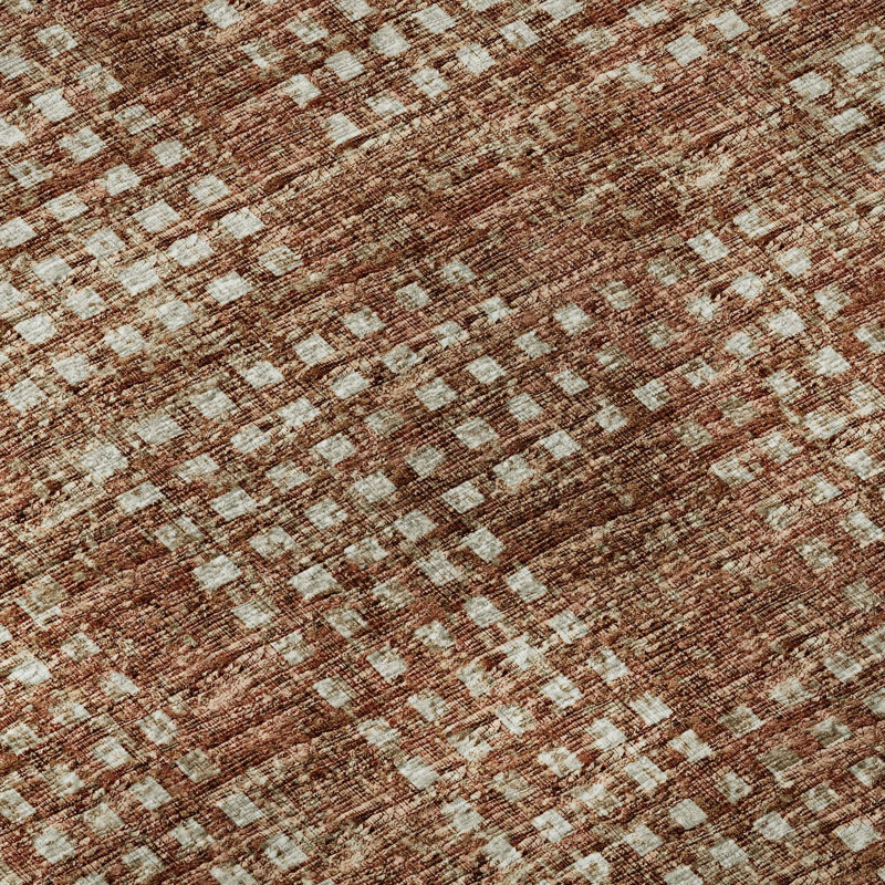 Premium Machine Washable Mayfield AMF33 Geometric Rug, Canyon, 8' Round