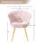 Back Velvet Accent Chair with Gold Legs, 18.5" Wide Upholstered Armchair with Padded Seat & Back – Modern Comfy Vanity Chair for Bedroom, Living Room, Makeup Room, Small Spaces-1729597700