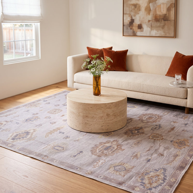 Winslet Hand-Knotted Light Gray/Brown/Beige Area Rug, Rectangle 9' x 12'