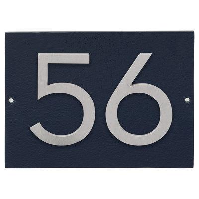 Plaque d’adresse murale sur 1 ligne flottante