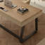 Bureau rectangulaire en bois manufacturé brun-1424688555