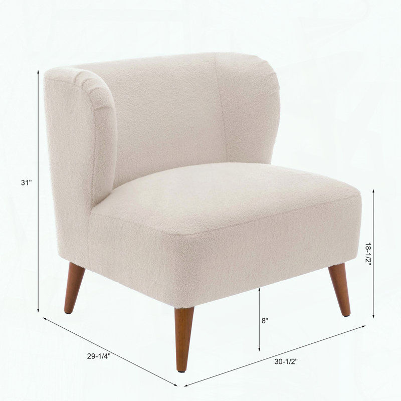 Fauteuil d'appoint Boucle avec dossier enveloppant