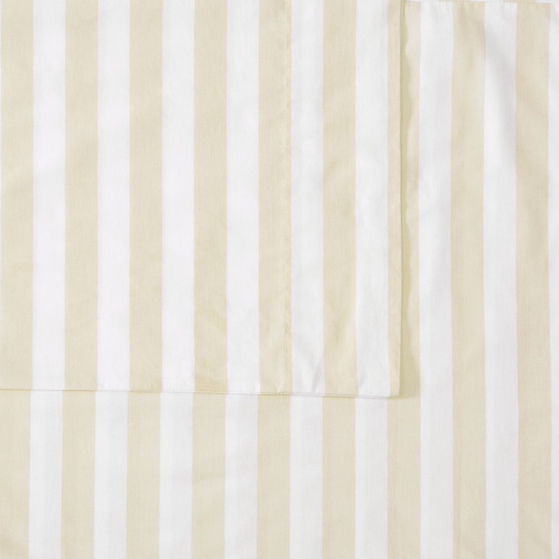 Ensemble de draps Brooklyn Loom Levi, Blanc/Ivoire, Grand lit