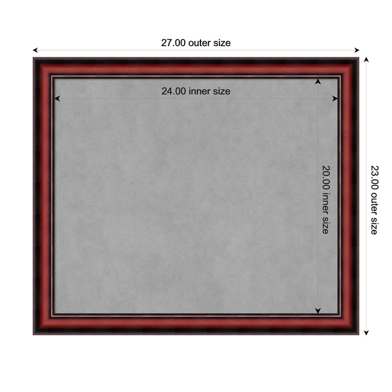 Tableau d'organisation magnétique Rubino Cherry, H 23 po x l 27 po