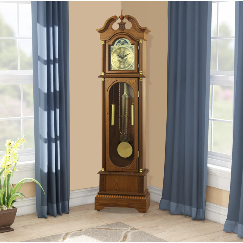 181.9cm Wood Grandfather Clock, Mission Oak