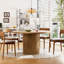 2 Pieces Top 110CM Round Dining Table for 6 Person-142665704