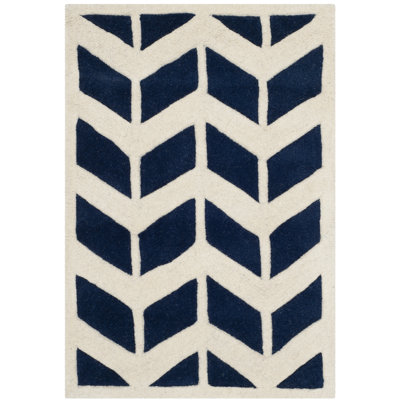 Deedie Hand Tufted Wool Geometric Rug