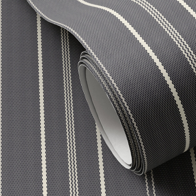 Striped Terralon Wallpaper Roll by Getty Images, Black I