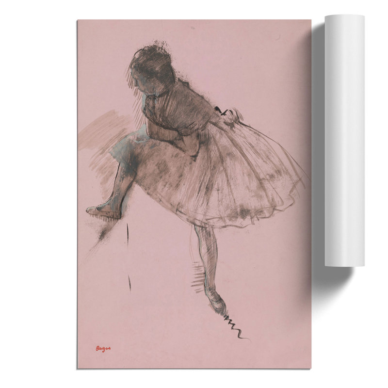 Study Of A Ballet Ballerina Dancer Vol.1 by Edgar Degas - No Frame Print, 30cm H x 21cm W x 0.1cm D