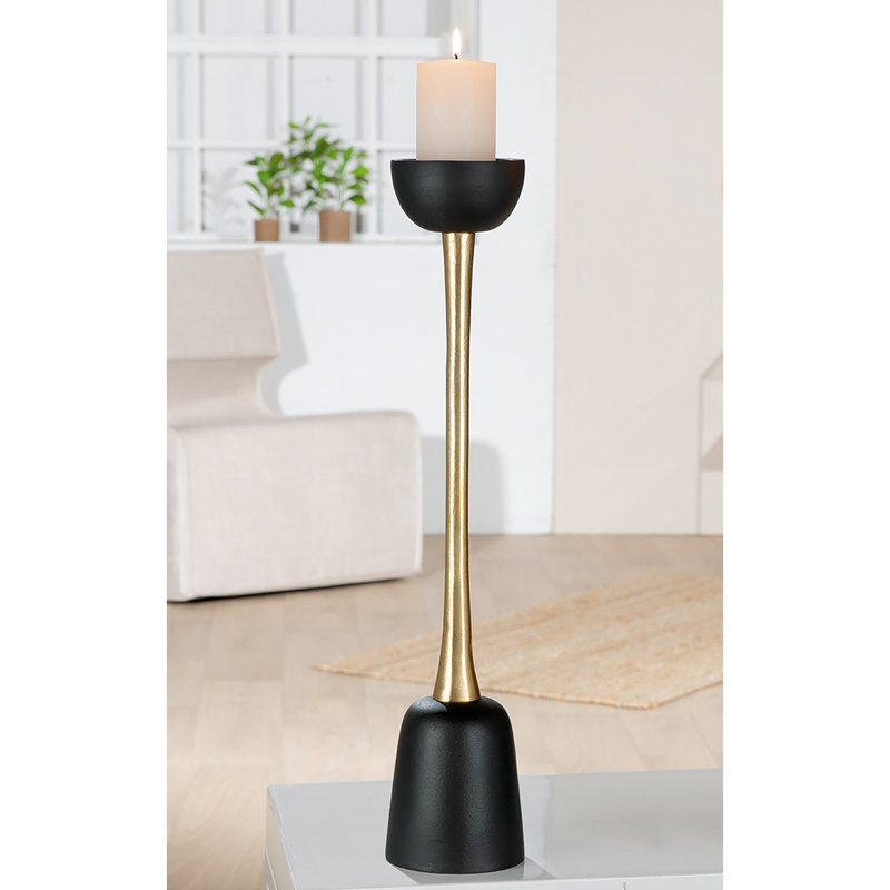 Aluminum Floor Candlestick, 53cm H x 10cm W x 11cm D