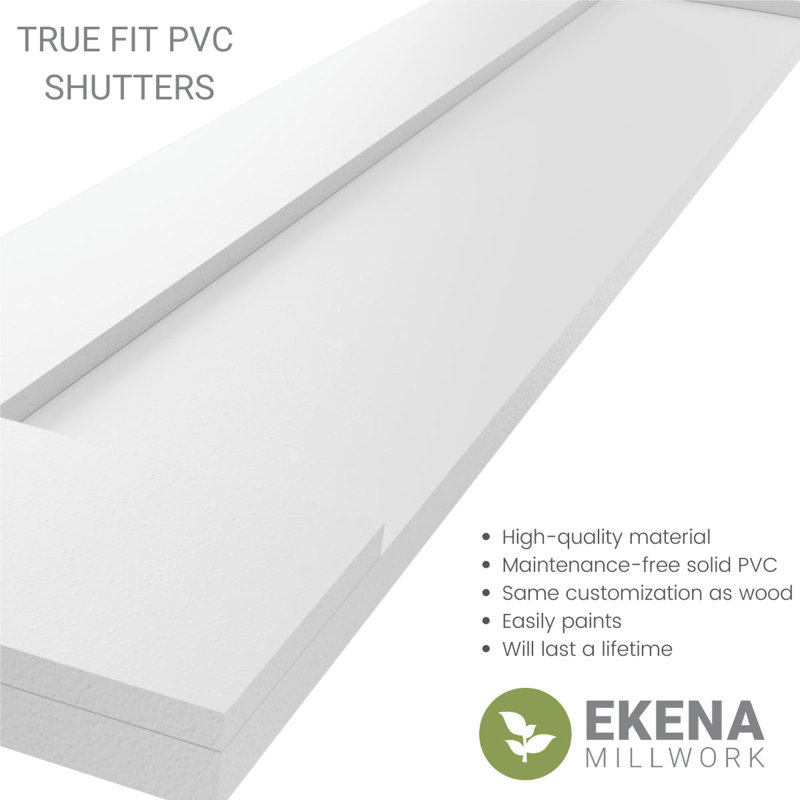 Volets à fixation fixe en PVC True Fit San Miguel, Apprêté, 12", 59"