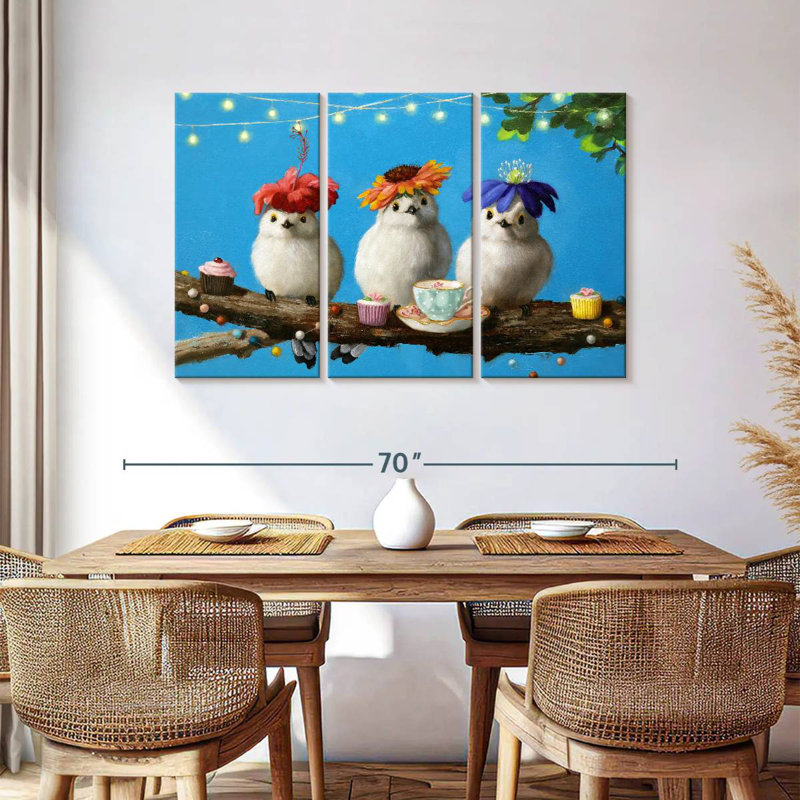 Brampt Garden Party Birds, 36" H x 57" W