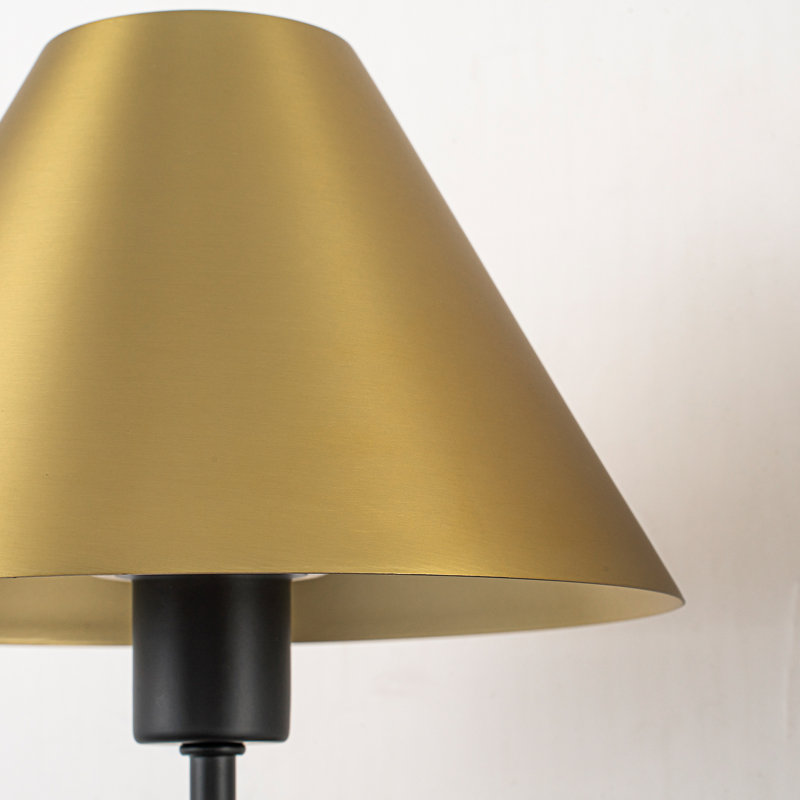 1-Light Brushed Gold Dimmable Wall Sconce Iron Wallchiere