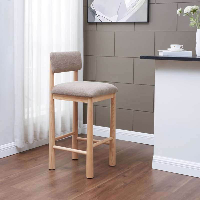 Tabouret Boston Boucle, Brun clair, Tabouret de bar (siège d’une hauteur de 30 po)