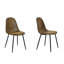 Chaise d'appoint en métal brun-859247936