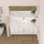 Dessus de meuble-lavabo blanc 60 po avec lavabo en céramique, dosseret et 2 éclaboussures latérales