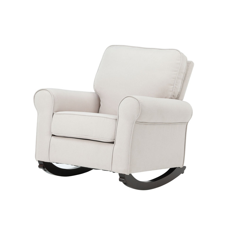 Chaise berçante en tissu Elvin